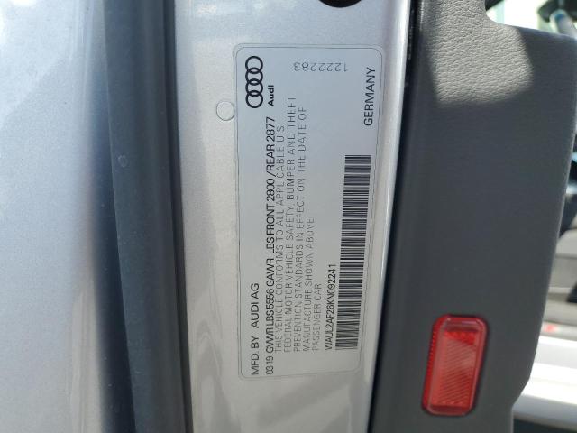 2019 AUDI A6 PREMIUM PLUS WAUL2AF26KN092241