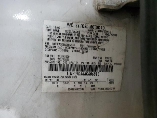 2010 LINCOLN MKS - 1LNHL9DR6AG606818