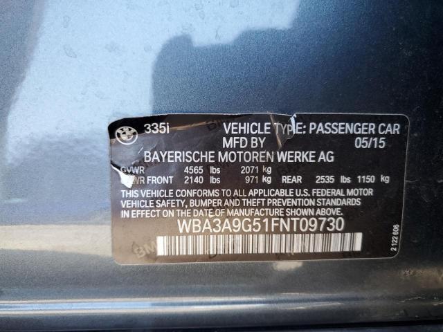 2015 BMW 335 I WBA3A9G51FNT09730