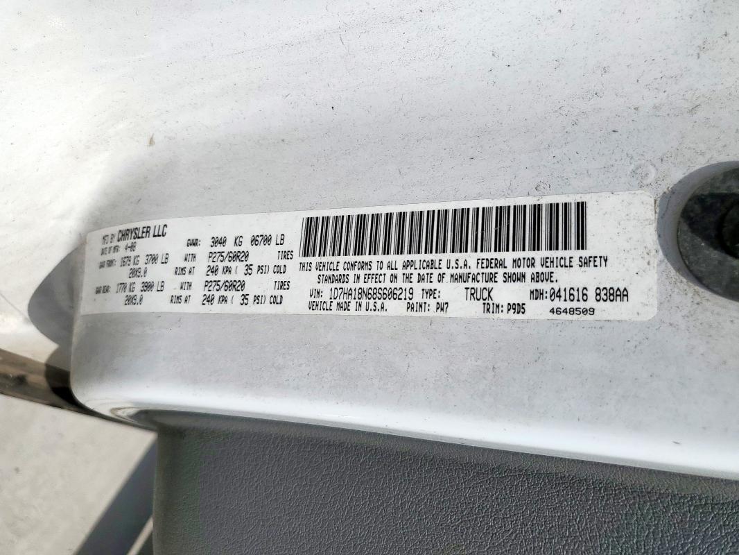 2008 DODGE RAM 1500 S #3292687611