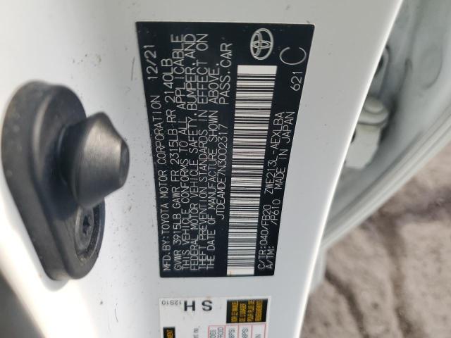 2022 TOYOTA COROLLA LE #3290225261