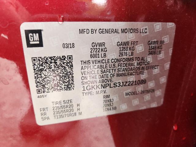 2018 GMC ACADIA DEN 1GKKNPLS3JZ221089