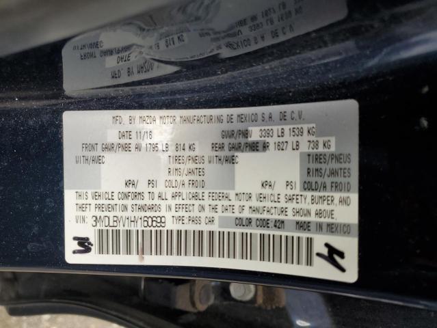 2017 TOYOTA YARIS IA 3MYDLBYV1HY160699