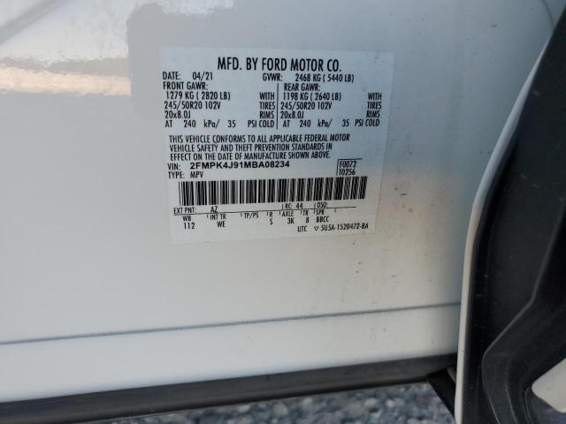 2021 FORD EDGE SEL - 2FMPK4J91MBA08234