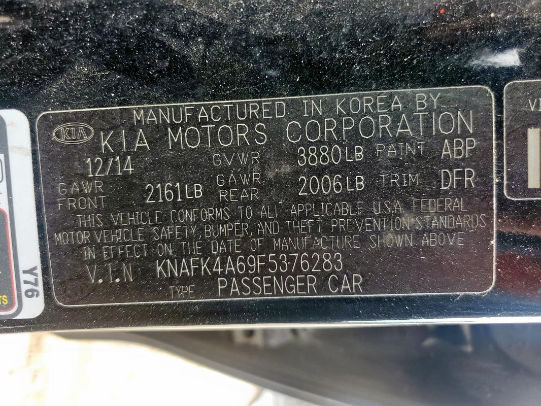 2015 KIA FORTE LX #3297316467