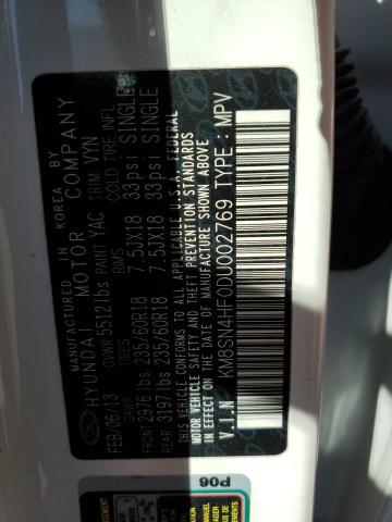 2013 HYUNDAI SANTA FE G - KM8SN4HF0DU002769