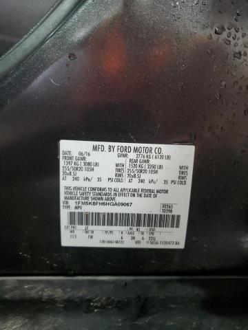 2017 FORD EXPLORER L - 1FM5K8FH6HGA09067