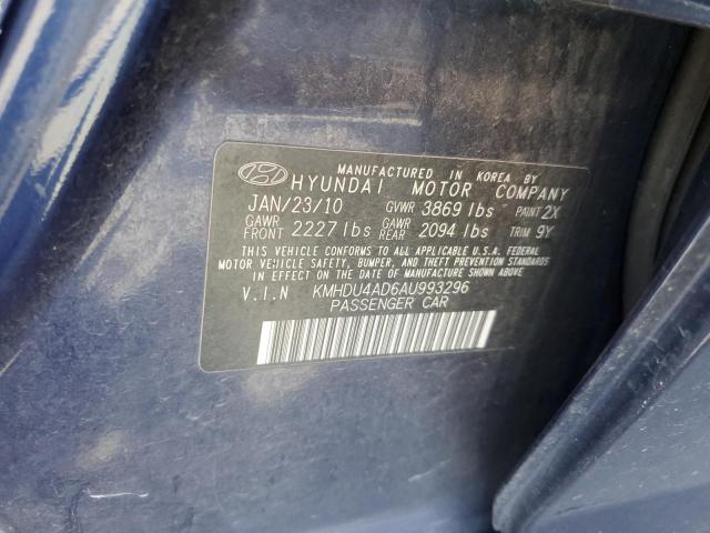 2010 HYUNDAI ELANTRA BL - KMHDU4AD6AU993296