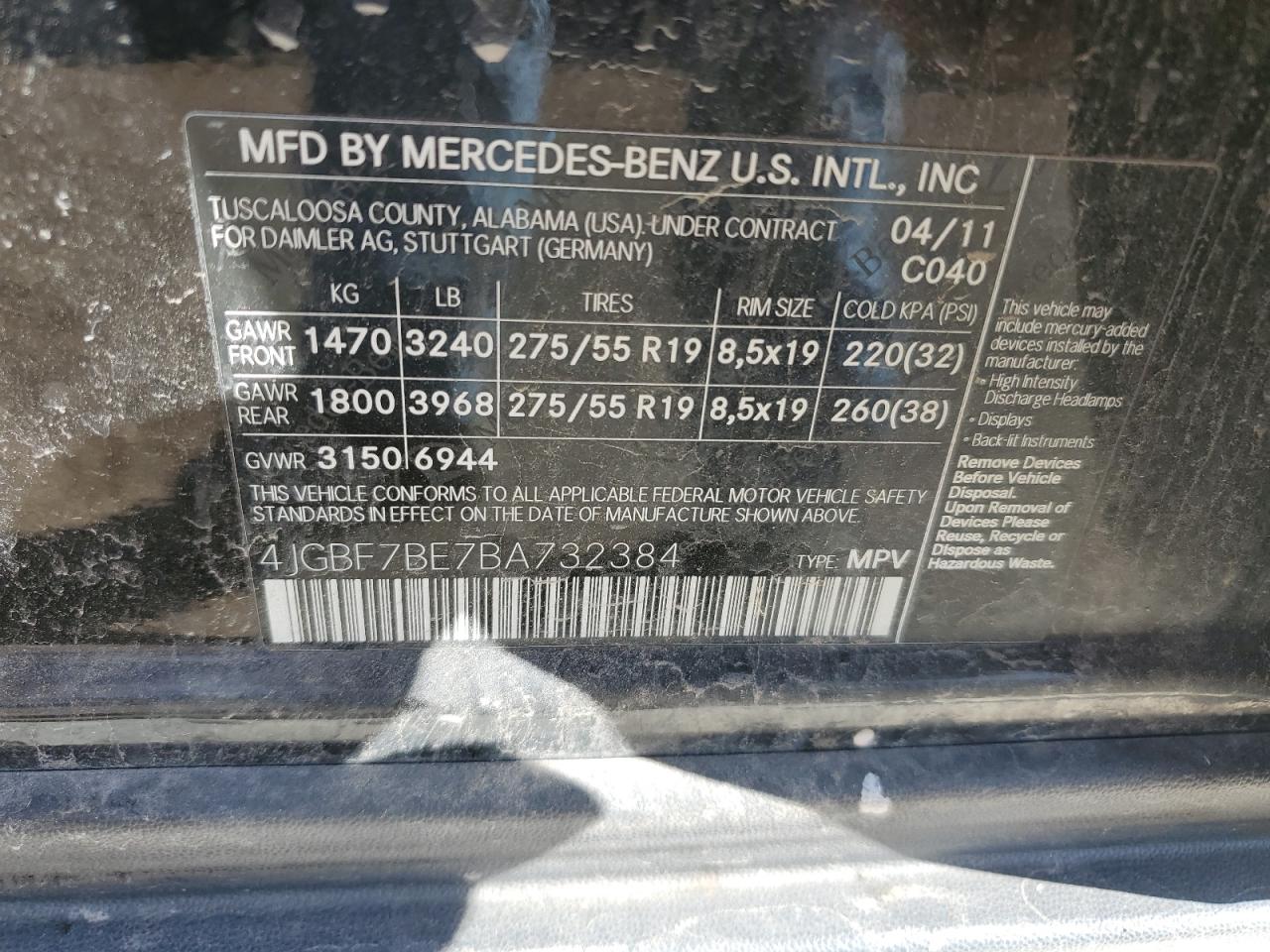 MERCEDES-BENZ GL-CLASS 450 4MATIC