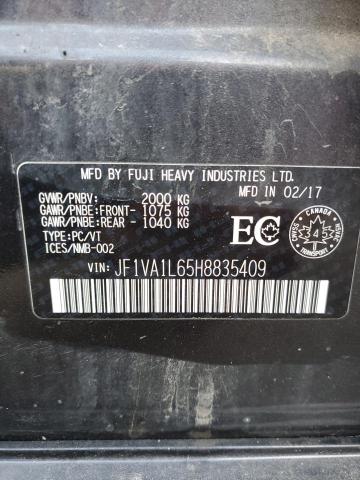 2017 SUBARU WRX LIMITE - JF1VA1L65H8835409