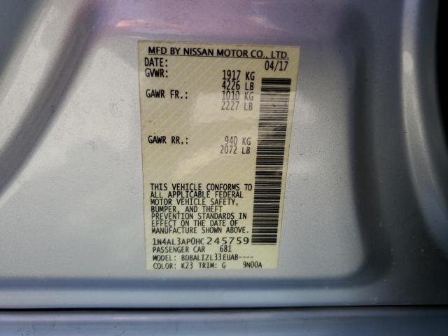 2017 NISSAN ALTIMA 2.5 #3305308301