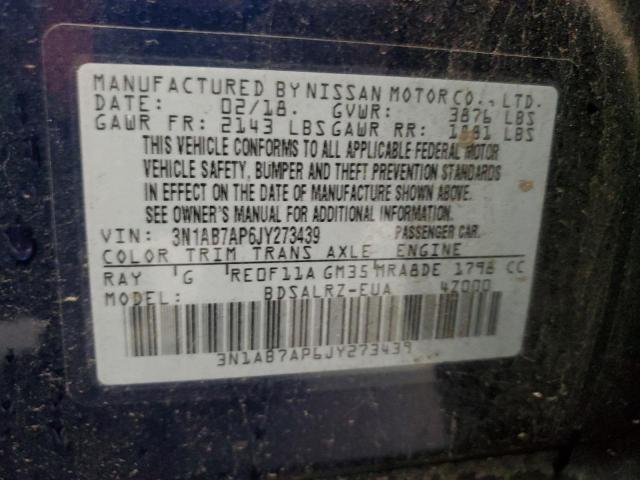 2018 NISSAN SENTRA S - 3N1AB7AP6JY273439