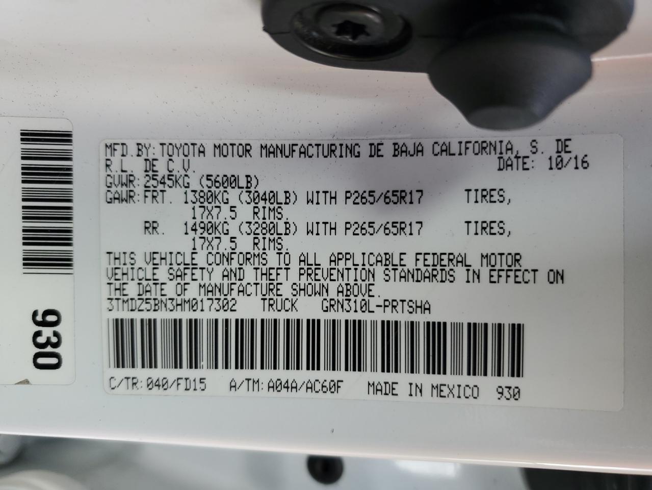 TOYOTA TACOMA DOUBLE CAB