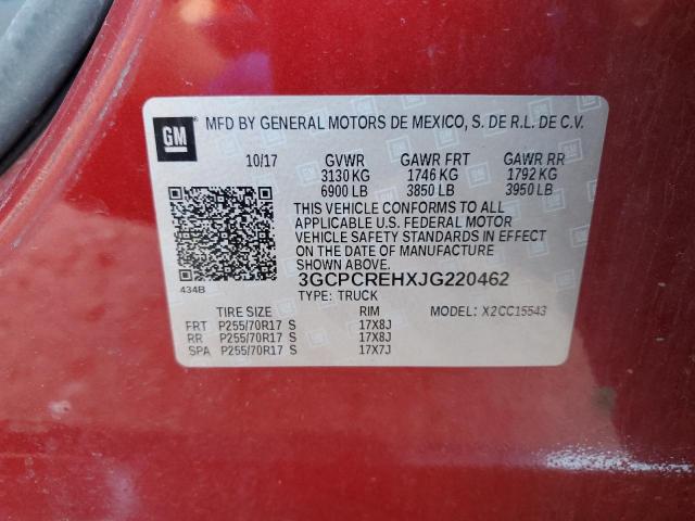 2018 CHEVROLET SILVERADO - 3GCPCREHXJG220462