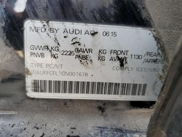 2016 AUDI A4 PROGRES WAUFFCFL1GN001678