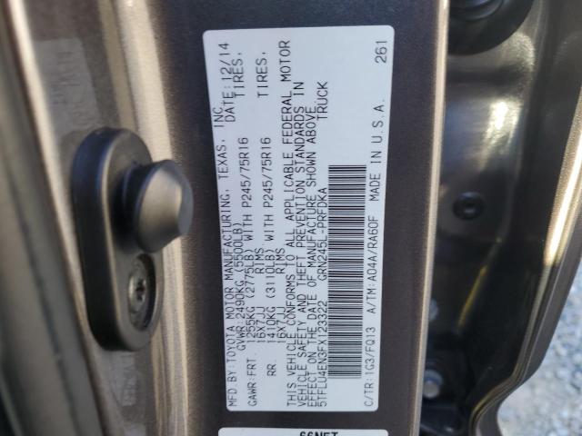 2015 TOYOTA TACOMA DOU 5TFLU4EN3FX123322