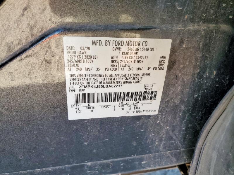 2020 FORD EDGE SEL - 2FMPK4J95LBA82237