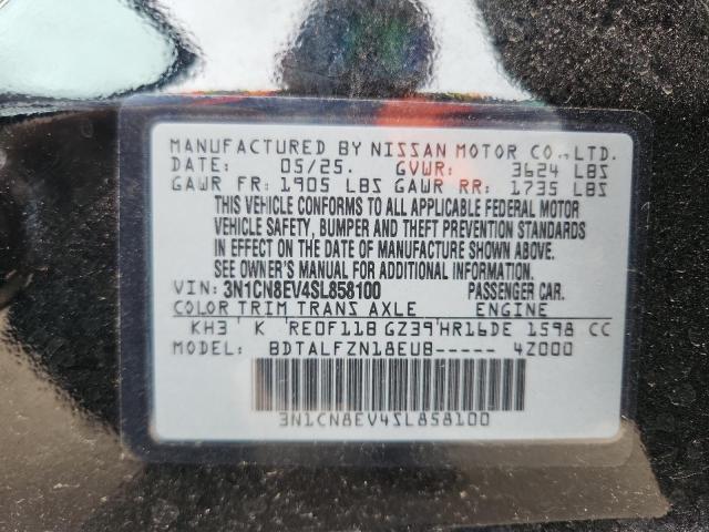 2025 NISSAN VERSA SV 3N1CN8EV4SL858100