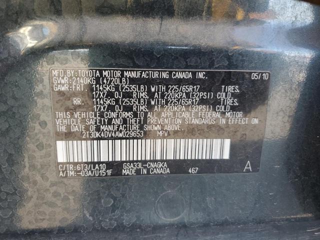 2010 TOYOTA RAV4 LIMIT - 2T3DK4DV4AW029653