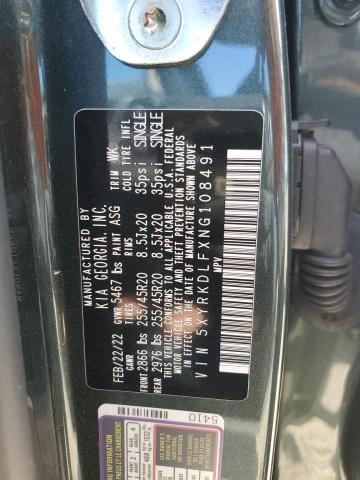 2022 KIA SORENTO SX - 5XYRKDLFXNG108491