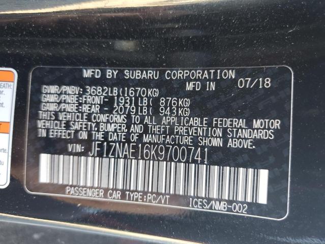 2019 TOYOTA 86 GT JF1ZNAE16K9700741