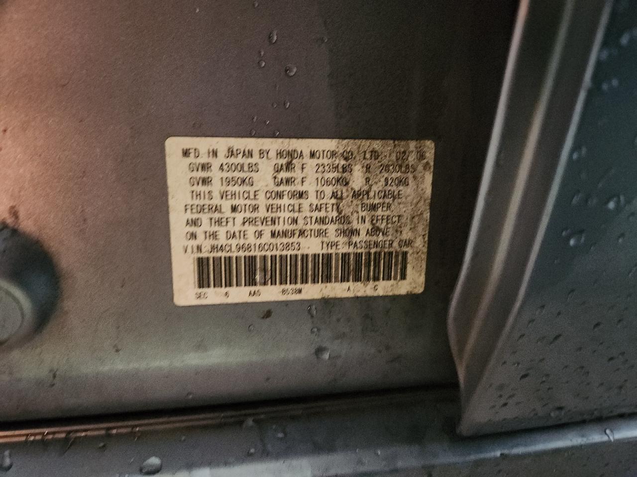 Lot #3276628064 2006 ACURA TSX