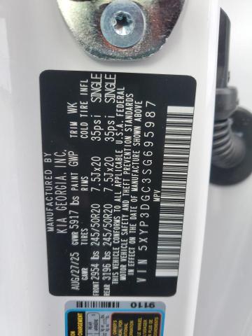 2025 KIA TELLURIDE 5XYP3DGC3SG695987