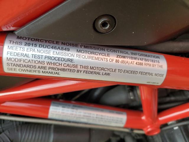 2015 DUCATI STREETFIGH ZDM11BMV4FB018215