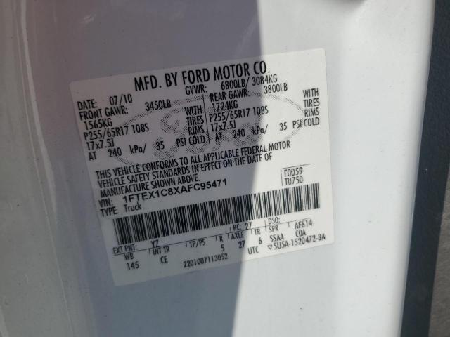 2010 FORD F150 SUPER - 1FTEX1C8XAFC95471