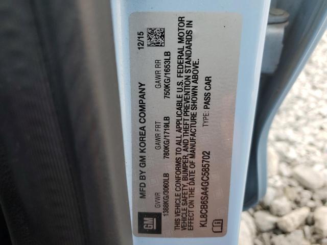 2016 CHEVROLET SPARK LS - KL8CB6SA4GC585702