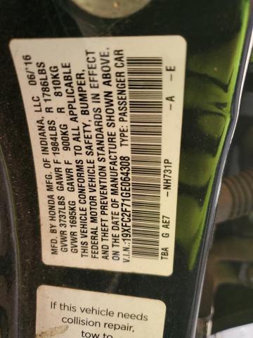 2016 HONDA CIVIC EX #3286567195