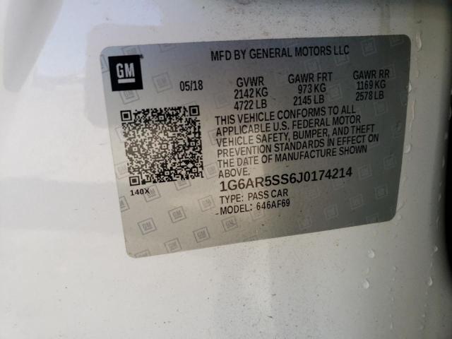 2018 CADILLAC CTS LUXURY - 1G6AR5SS6J0174214