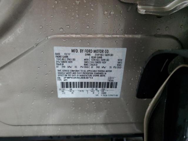 2018 FORD EDGE TITAN - 2FMPK4K88JBB39713