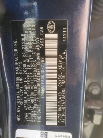 2019 TOYOTA AVALON XLE - 4T1BZ1FB0KU037568