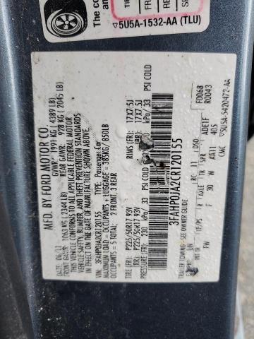 2012 FORD FUSION SEL #3296518649