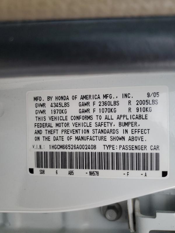 2006 HONDA ACCORD EX #3295958397