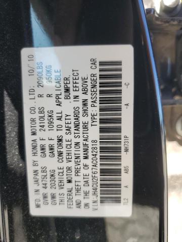 2010 ACURA TSX - JH4CU2F67AC042818