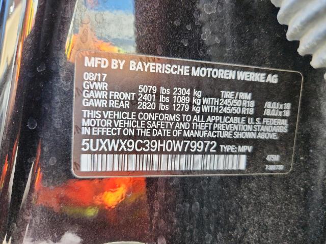 2017 BMW X3 XDRIVE2 - 5UXWX9C39H0W79972