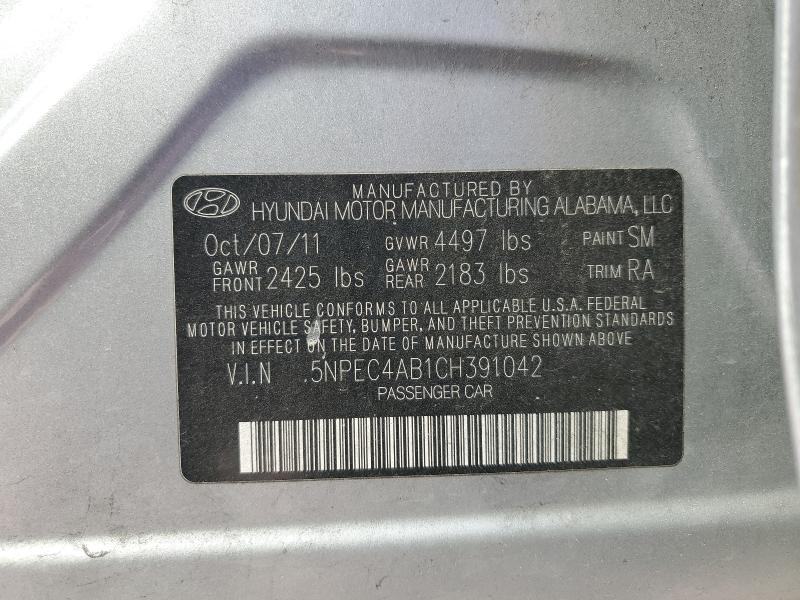 2012 HYUNDAI SONATA SE - 5NPEC4AB1CH391042