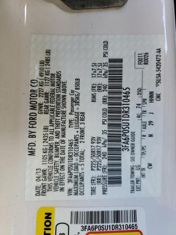 2013 FORD FUSION TITANIUM PHEV - 3FA6P0SU1DR310465