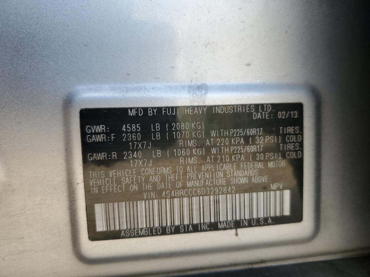 SUBARU OUTBACK 2.5I PREMIUM