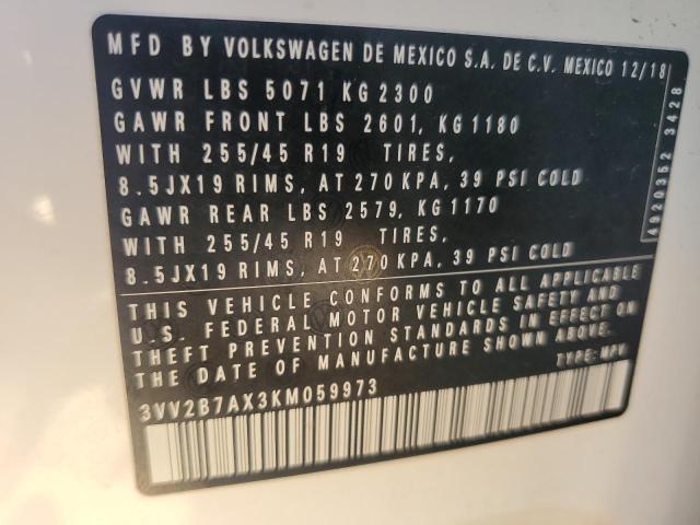 2019 VOLKSWAGEN TIGUAN SE #3274664832