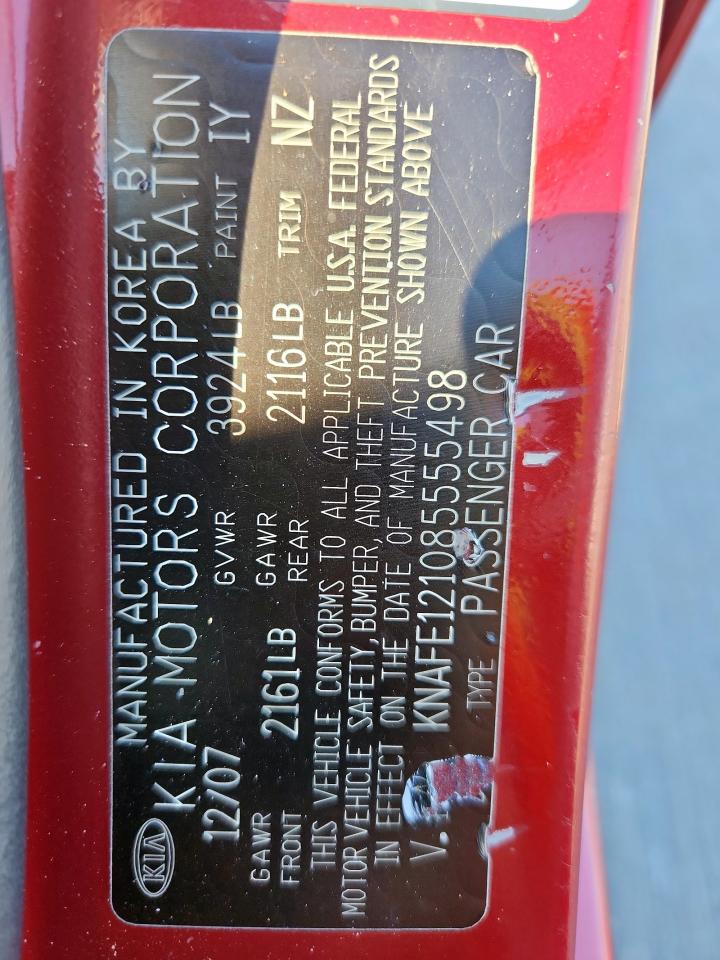 Lot #3290351778 2008 KIA SPECTRA EX