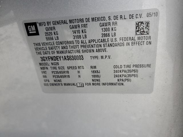 2010 CADILLAC SRX LUXURY - 3GYFNDEY1AS630003