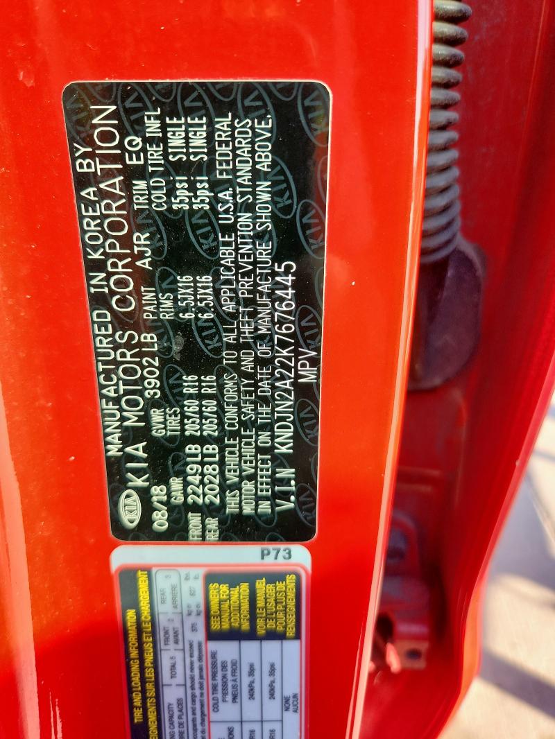 2019 KIA SOUL - KNDJN2A22K7676445