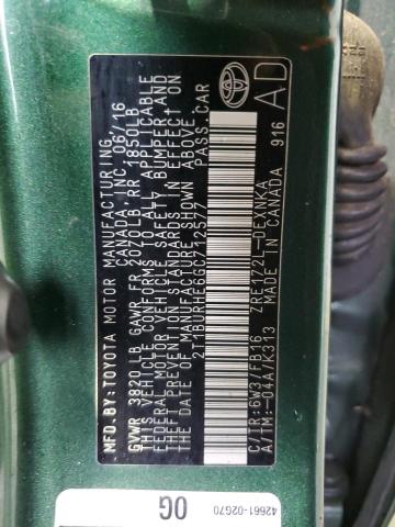 2016 TOYOTA COROLLA L - 2T1BURHE6GC712577