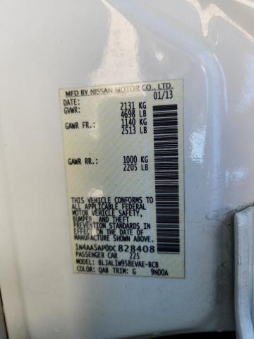 2013 NISSAN MAXIMA S - 1N4AA5AP0DC828408