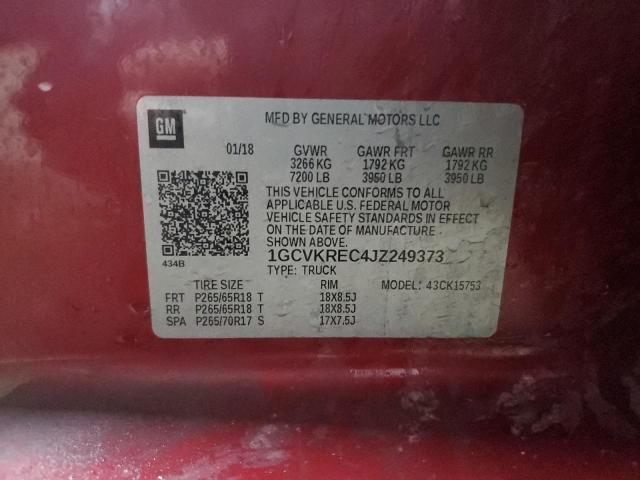 2018 CHEVROLET SILVERADO - 1GCVKREC4JZ249373