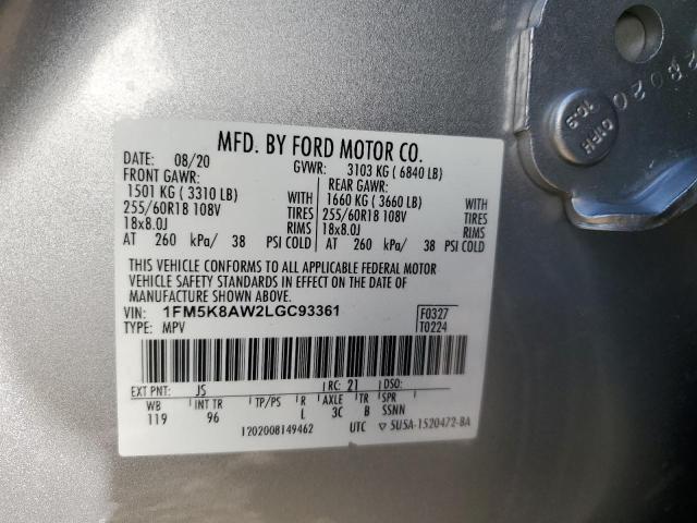 2020 FORD EXPLORER P - 1FM5K8AW2LGC93361