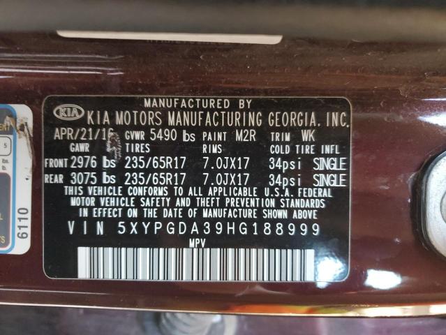 2017 KIA SORENTO LX #3302713039